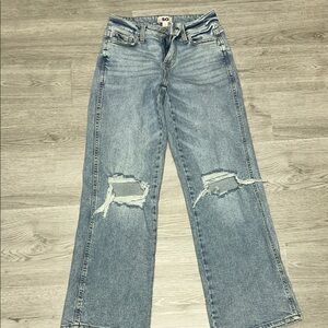 SO Women's Light Blue Straight Leg Jeans
